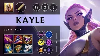Kayle Mid vs Lux: Quadra Kill, Unstoppable - EUW Master Patch 14.18