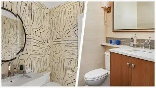 75 All Wall Treatments Beige Powder Room Design Ideas You'll Love 💎