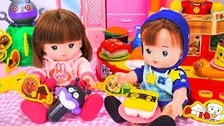 [Toy ASMR] Mell-chan and Anpanman Sushi Restaurant ASMR | Satisfying With Unboxing | No talking 🍣