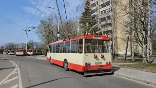 Škoda 14Tr VVT 1535, trolleybus line 6 from Žemieji Paneriai- Žirmūnai in Vilnius, Lithuania