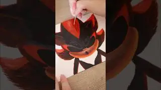 Drawing Shadow the Hedgehog ❤️🖤 #shorts #shadow #art #drawing #painting #sonic #cinema #fyp