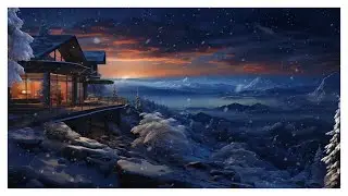 Snowy Cabin Mountain Ambience Relaxing Snow Storm Sounds For Deep Sleep