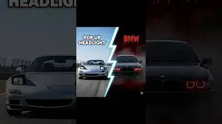 Pop Up Headlight vs BMW Evil Eye Headlight 🔥 | Classic vs Modern Aggression #shots #bmw