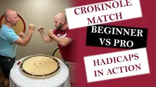 Beginner vs Pro Crokinole Match Handicaps in Action (Battle of the Balds)