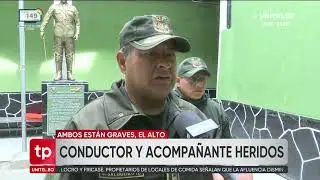 El Alto: Un veh&iacute;culo choc&oacute; con un tr&aacute;iler estacionado
