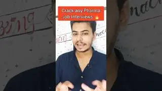 Crack any Pharma Job Interview 🔥💯 #shorts #pharmajob