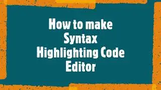 VB.Net How To Make Code Syntax Highlighting Editor in Programming Part 1