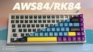 RK84 AWS84 Barebones Mechanical Keyboard Unboxing tested with Akko CS Ocean Blue