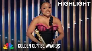 Quinta Brunson Wins Best TV Actress in a Musical/Comedy Series | 2023 Golden Globe Awards on NBC