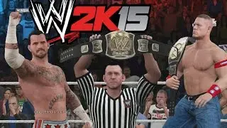 WWE 2K15 Gameplay en PS4 - John Cena Vs CM Punk Combate a muerte