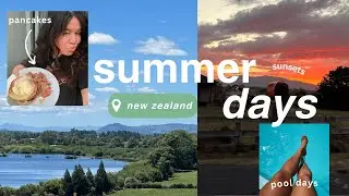summer days in new zealand 🌄🌿☀️ (roadtrip, sunsets, views, food)