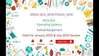 MCS 203 SOLVED ASSIGNMENT | MCS 203 IGNOU Solved Assignment Jan-2025 & July-2025 | BCA_NEW | PGDCA