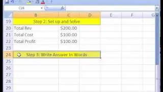 Excel Magic Trick #207: Business Math Word Problem Setup