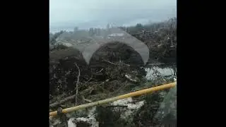 Excavator stuck in deep mud Volvo 290