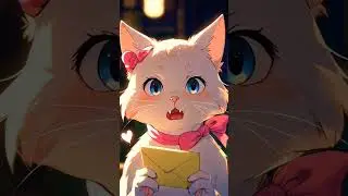 🐱 Cat Love Story 💕 | Cute Animated Meow Meow Song | Romantic Cat Shorts #Shorts