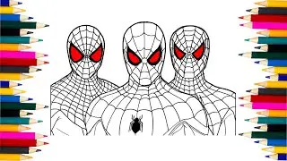 Spider-Man 3 Coloring Page Versions - The Spider-Verse How to Draw! The Spider-Verse!