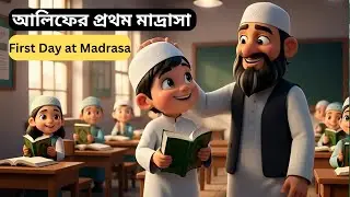 আলিফের প্রথম মাদ্রাসা  Islamic Kids Cartoon Bangla  Madrasah Education Story। VISION VERSE