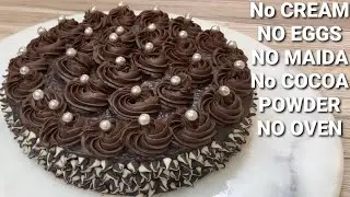 3 INGREDIENTS BIRTHDAY CAKE IN LOCK-DOWN  I CHOCOLATE CAKE | NO CREAM | MAIDA | COCOA POWDER | EGGS