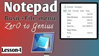 Lesson 1st नोटपैड चलाना सीखें || How to use notepad #Notepad #computerpur