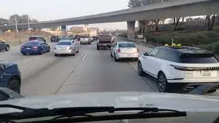 Stuck DRIVING in California RUSH HOUR Traffic 🚦 👀🚛😤🚗🙏