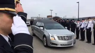 Police line route to burial for slain Pa. State Police trooper