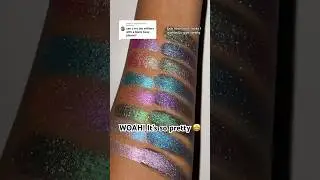 Testing duochromes on a black base #eyeshadow #eyemakeup #swatches #beauty