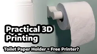 DIY 3D Printed Toilet Paper Holder | Model in the Description | Road to a Free Bambu Printer Ep.2