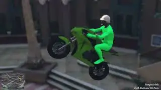 Me going in the air and jumping off the bike.