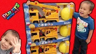 Toy Construction Truck Hunt Logan Shopping Trip for Bruder MAN Crane Truck Toy