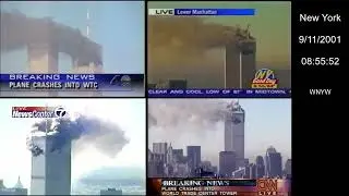 9/11/2001 - WABC, WNBC, WNYW, CNN + Naudet