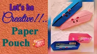 Cute Paper Pouch 👝 || Elegant Paper Origami ✨️ || Very Quick And Easy #papercraftsforkids
