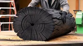 The New Wave of 3D Wood Mosaic Art: Turning Burnt Log into a Coffee Table Worth Thousands of Dollars