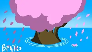 Time-lapse drawing a cherry blossom tree 🌸💮
