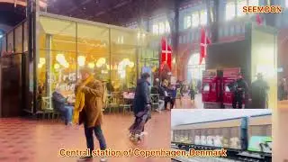 Central station of Copenhagen,Denmark.लामो र छोटो दुरिका ट्रेन चल्छ यहा देखी..#seemoon#train#denmark