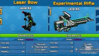 Experimental Rifle VS Mythical Laser Bow | Damage test | Pixel Gun 3D