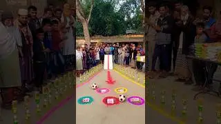 😂😂 Who can throw the ball ⚽️ into the hole ?? #shorts #reels #villagegame #GameChallenge #trending