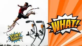 CRAZY New Skill on Jumping Stilts | Stunt Teenz TV
