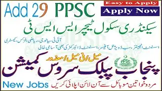 Secondary School Teacher Jobs PPSC Jobs Advertisement No 29 YT