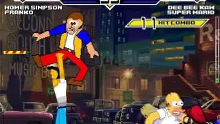 SK MUGEN - Homer Simpson & Franko vs Dee Bee Kaw & Super Mario