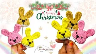 🐰 Easy Crochet Animals For Beginners ‼️Super Easy Crochet Christmas Little Rabbit Keychain Tutorial
