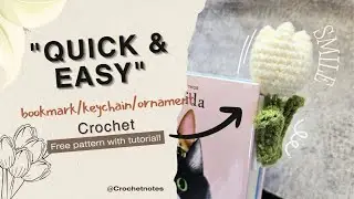 Make This Adorable Crochet Tulip Bookmark | Beginner Pattern
