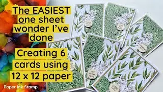 The EASIEST One Sheet Wonder For A6 // Creating 6 Cards Using A 12