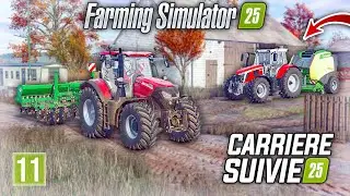 SEMIS DIRECT SOUS LA PLUIE ET ENRUBANNÉ !!! 🤩 Carrière suivie FS25 #11
