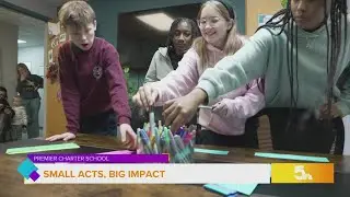 Students at Premier Charter School build a 'kindness chain' with everyday good deeds