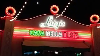CARS LAND AT CALIFORNIA ADVENTURE AT NIGHT!