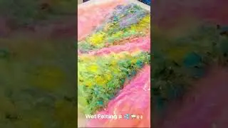 The Make of &ldquo;Salt Marsh Reflections&rdquo; wool painting by Cecilia Ho 2022