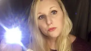 ASMR-обследование глаз на наличие инфекций | Шепот, перчатки, фонарик, звуковые сигналы, головной...
