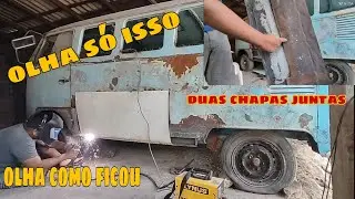 VW KOMBI RESTORATION 1975/ Ep 34, troquei a chapa da lateral do motorista