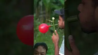 Creative Bamboo Slingshot with One Tube and Balloon | Amazing Handmade #BambooArt