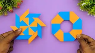 DIY Handmade Paper Toy Ninja Star | Origami Transforming Ninja Star | School Project Ideas